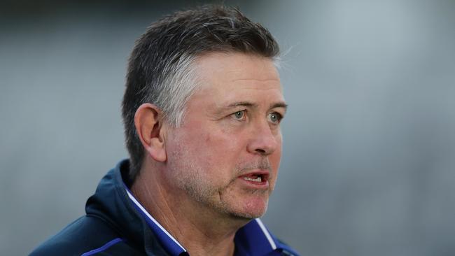 Dean Pay told the Bulldogs’ players of his decision to stand down on Tuesday morning. Picture: Getty Images