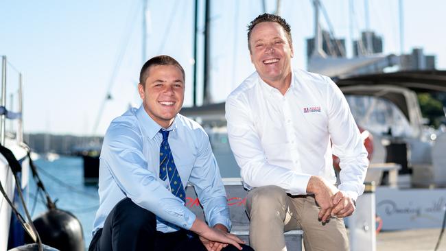 Axel and Sven Runow at the Cruising Yacht Club of Australia. At 17, Axel is to young to race this year but is planning to do the 2020 race.