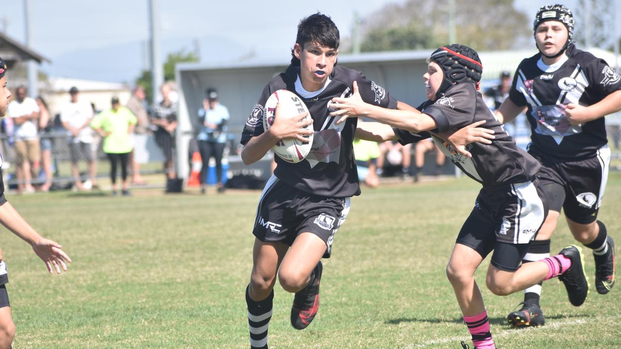 Dylan Rooney in the Wanderers v Souths Sharks final in the RLMD U13s division in Mackay. August 14, 2021. Picture: Matthew Forrest