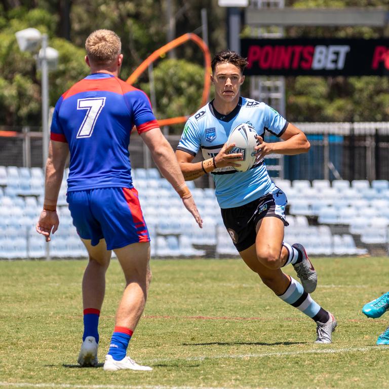 Cronulla Sharks recruit Ryan Rivett in action for the club's SG Ball side. Picture: Adam Wrightson