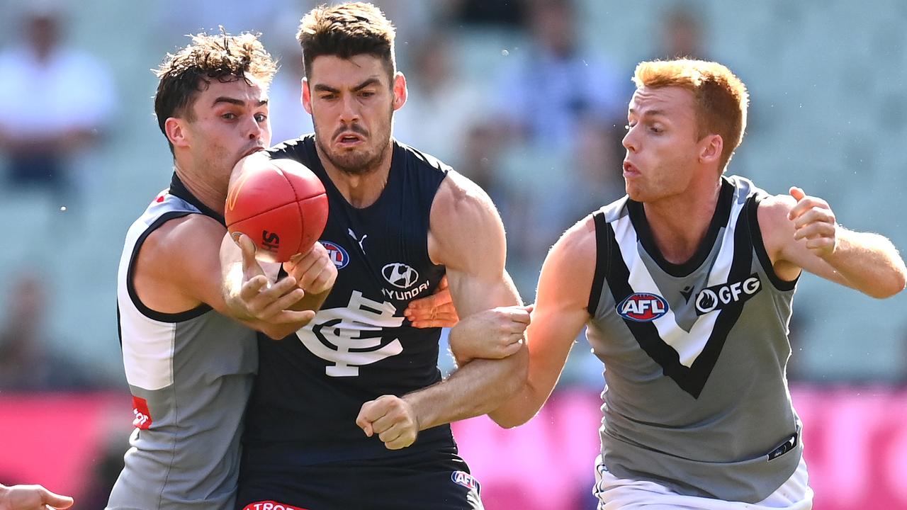 Carlton’s George Hewett has been the find of the season. Picture: Getty Images