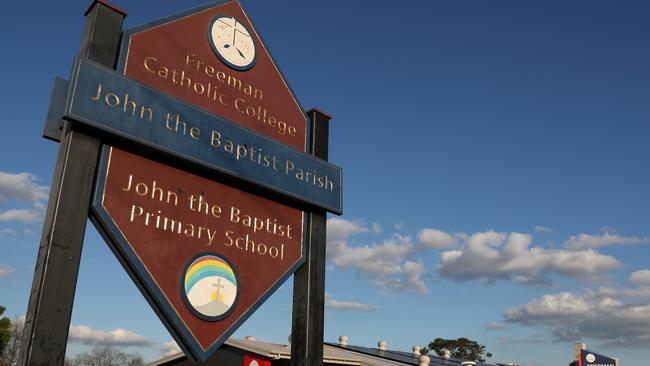 Freeman Catholic College at Bonnyrigg Heights will shut for cleaning. Picture: Jonathan Ng