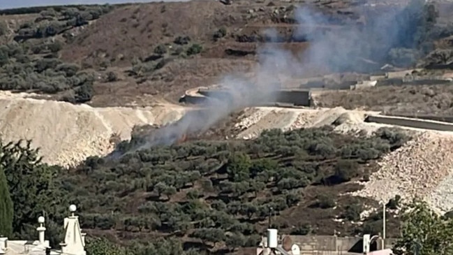 The scene after a rocket strike in Israel.