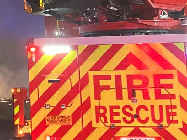 Multiple Queensland Fire and Rescue crews worked to extinguish a significant truck fire early this morning. The B-double was loaded with tissues, which brought an added challenge for firefighters along the Logan Motorway. Picture QFS