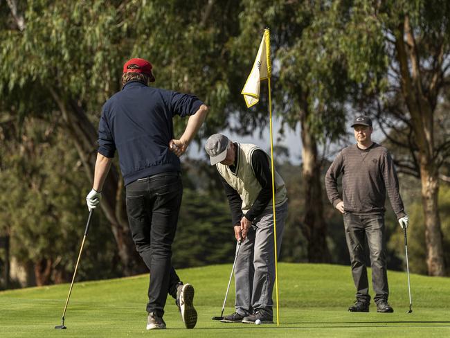 Golfers flocked back to Melbourne’s courses. Picture: Getty