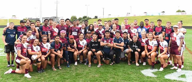 Ipswich State High School rugby league players benefited from linking with Queensland women's Origin players during their camp on the Sunshine Coast.