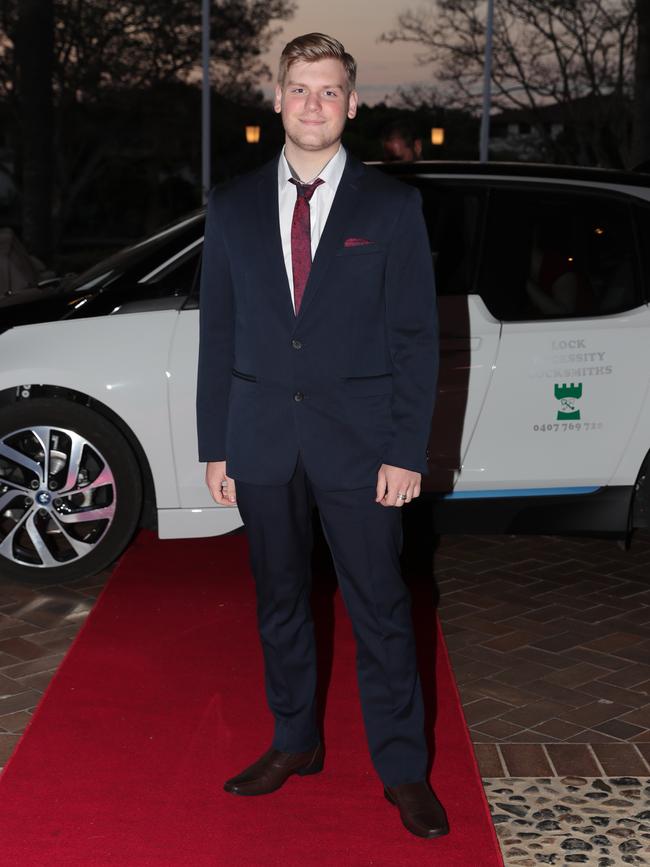 Aaron Bradshaw, 17, at the Ormeau Woods School formal at Links Resort, Hope Island. Picture: Glenn Hampson