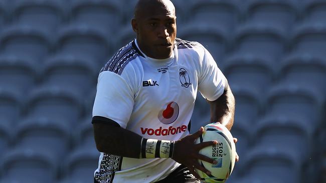 LONDON, ENGLAND - SEPTEMBER 06: Nemani Nadolo of Fiji runs with the ball during the pre-Rugby World Cup International Friendly match between Fiji and Canada at Twickenham Stoop on September 6, 2015 in London, England. (Photo by Ker Robertson/Getty Images)