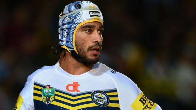 North Queensland Cowboys against South Sydney Rabbitohs NRL game at 1300SMILES Stadium. Cowboys Johnathan Thurston. Picture: Evan Morgan