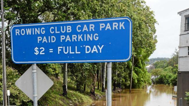 The cost to park at the Lismore Rowing Club car park is now $1 more. Photo : Mireille Merlet-Shaw. Picture: Mireille Merlet-Shaw