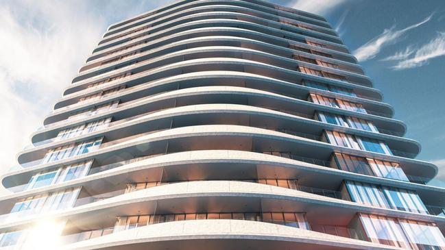 Artist impression of the tower. Picture: Sunland Group