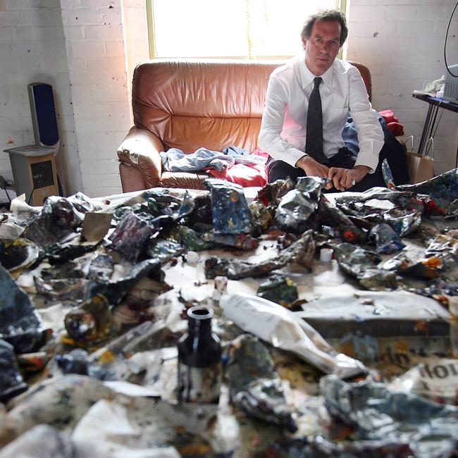 Geoff Dyer in his well-used studio in 2006.