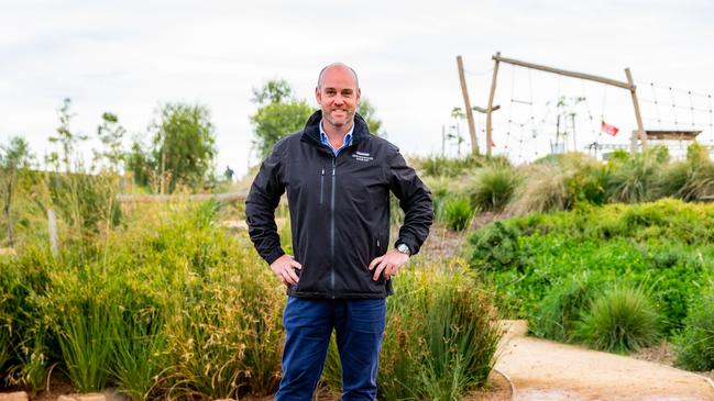 Arcadian Property chief executive Warwick Mittiga at the $500 million Springwood housing development at Gawler East. Picture: Arcadian Property