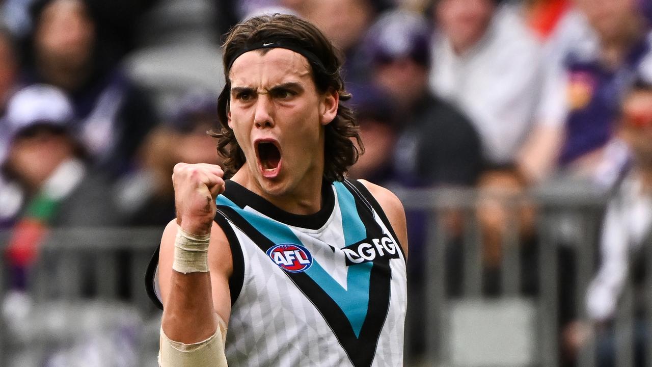 Ollie Lord’s re-signing is huge for Port Adelaide’s future. Picture: Daniel Carson/AFL Photos via Getty Images