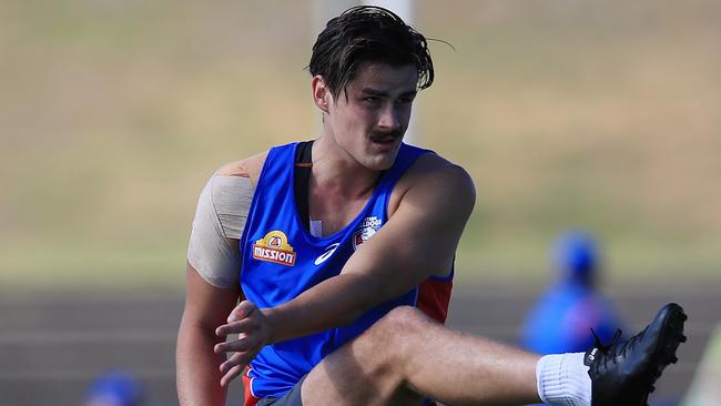 Tom Boyd at Bulldogs training. Pic: Wayne Ludbey