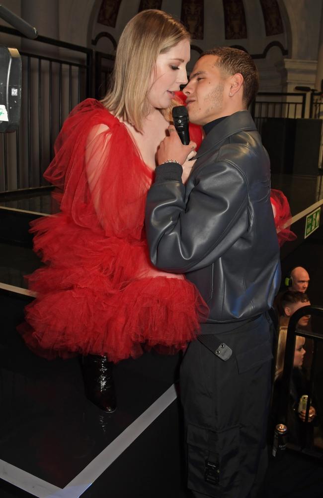 Katherine Ryan and Slowthai on stage. Picture: David M. Benett/Dave Benett/Getty