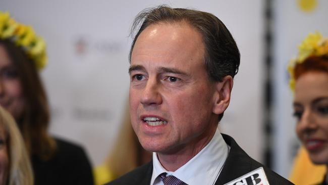 Federal Health Minister Greg Hunt said a vaccine to combat the most prevalent strain of meningococcal disease will be made available nationally. Picture: AAP/Brendan Esposito