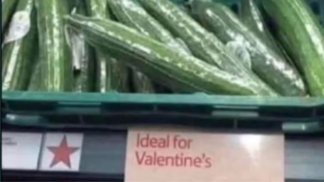 Cucumbers for Valentine's Day, anyone? Image: Twitter