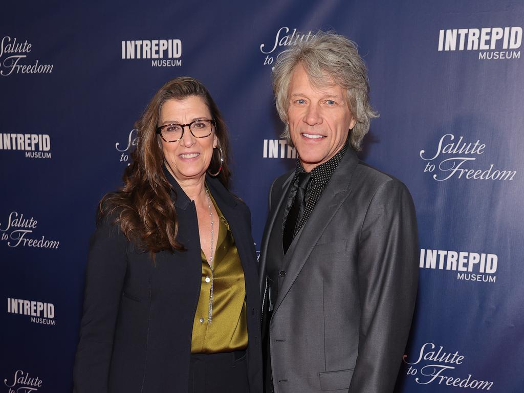 Dorothea Hurley and recipient of the Intrepid Lifetime Achievement Award Jon Bon Jovi attend as Intrepid Museum hosts Annual Salute To Freedom Gala. Picture: Getty