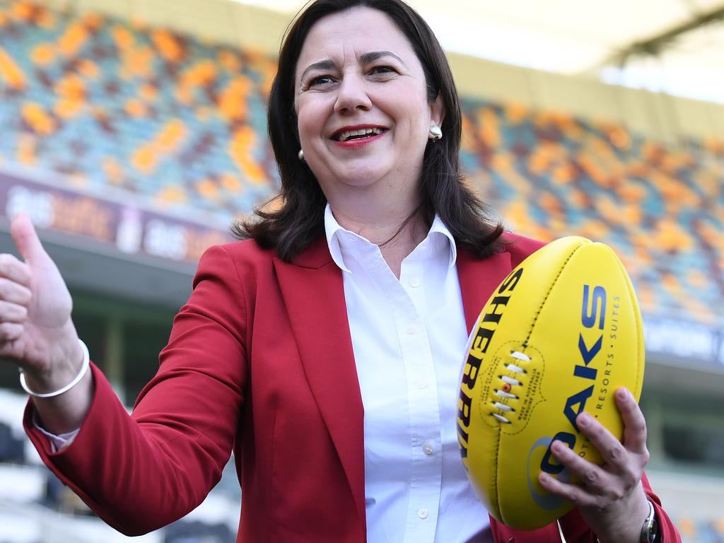 Queensland Premier Annastacia Palaszczuk secured the 2020 AFL Grand Final at the Gabba.