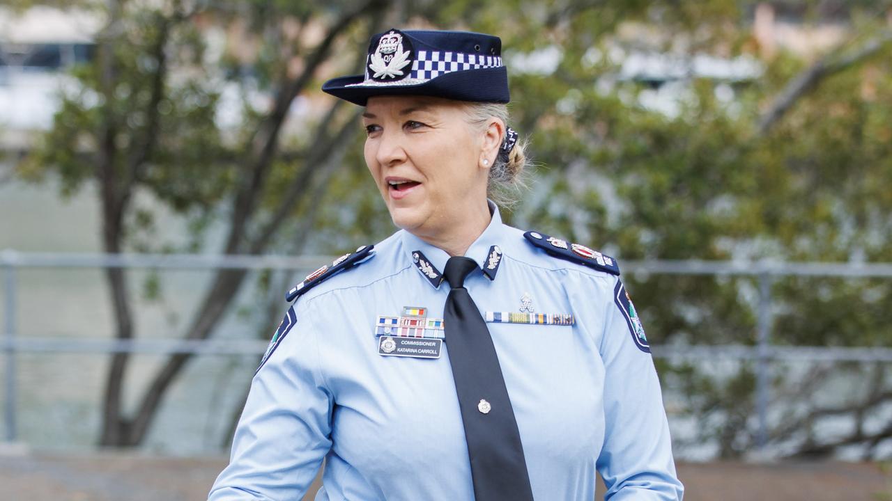 Police Commissioner Katarina Carroll on Sunday. Picture Lachie Millard