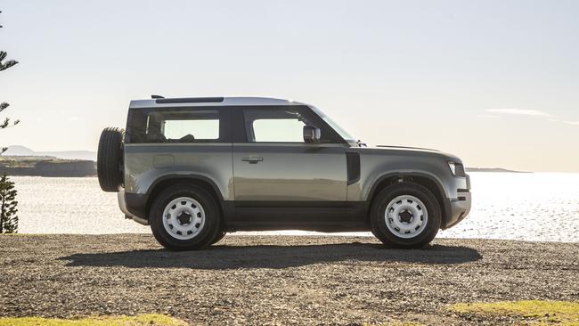 The Defender 90 Series has a shorter wheelbase and only three doors.