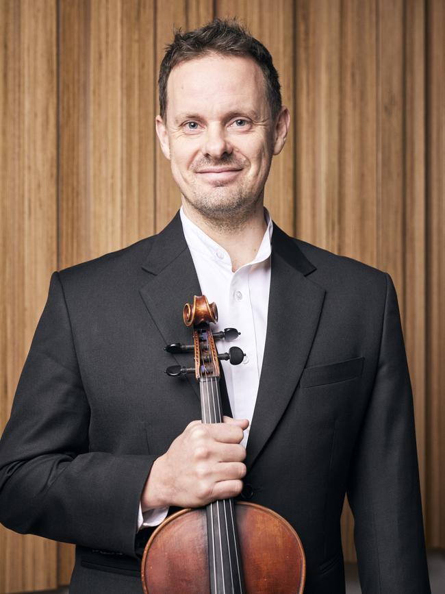 Tasmanian Symphony Orchestra principal viola player Caleb Wright grew up in Adelaide but is loving life in Hobart since relocating here with his family. Picture: Caleb Miller