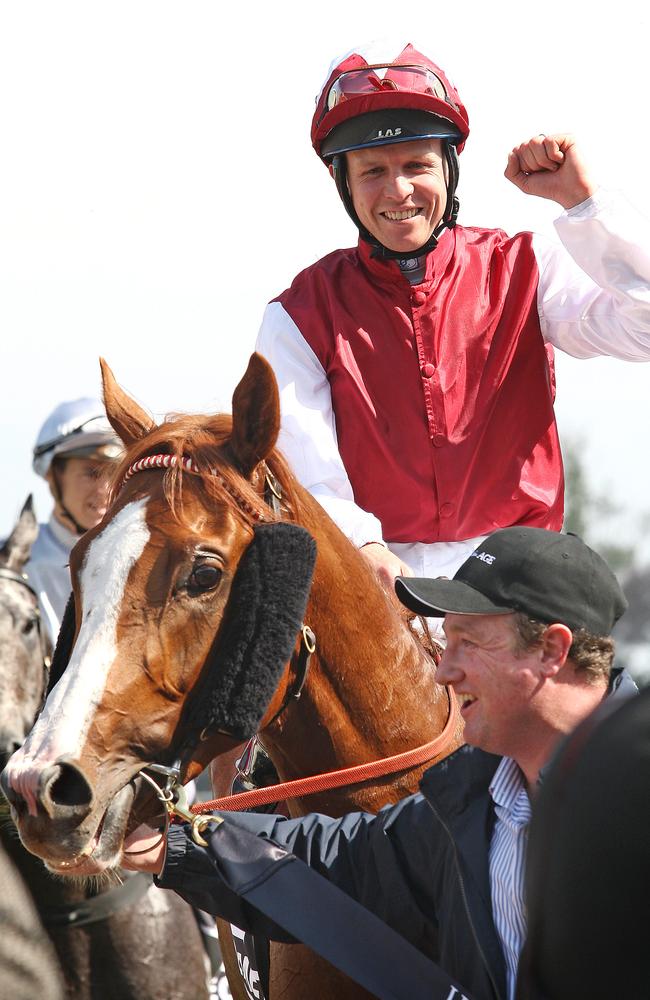 Kieran McEvoy after winning at Caulfield Races.