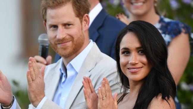 CAPE TOWN, SOUTH AFRICA - SEPTEMBER 24: Prince Harry, Duke of Sussex and Meghan, Duchess of Sussex attend a reception for young people, community and civil society leaders at the Residence of the British High Commissioner, during the royal tour of South Africa on September 24, 2019 in Cape Town, South Africa. (Photo by Facundo Arrizabalaga - Pool/Getty Images)