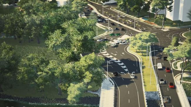 Artist impressions of the Gold Coast City Council's proposed Isle of Capri Bridge duplication. Source: Gold Coast City Council