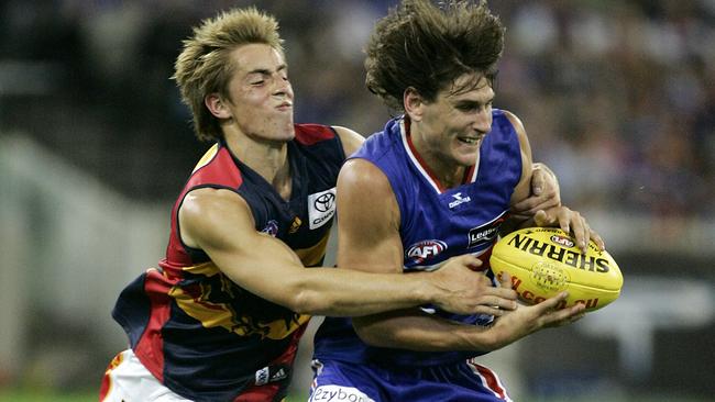 Richard Douglas tackles Ryan Griffen in 2007.