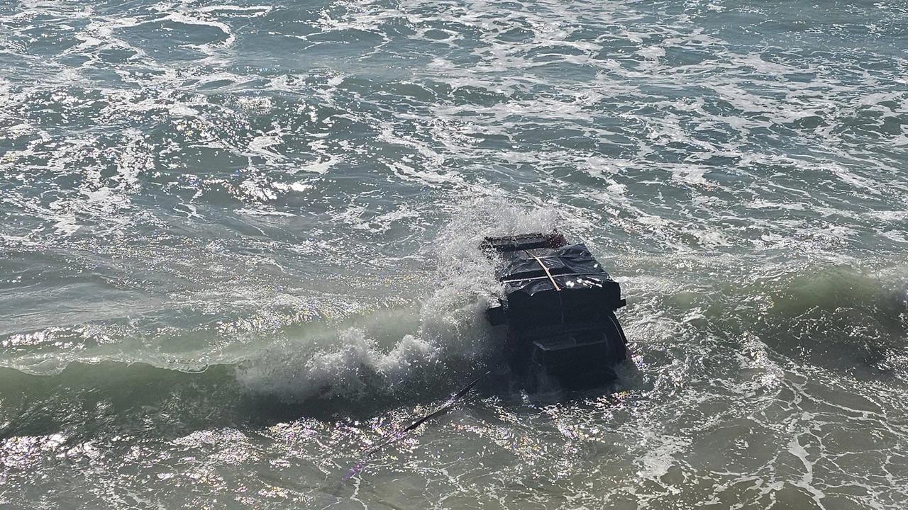 One of the travellers confirmed that everyone was okay and they had called for towing. Picture: Facebook/ I Got Bogged at Inskip Point