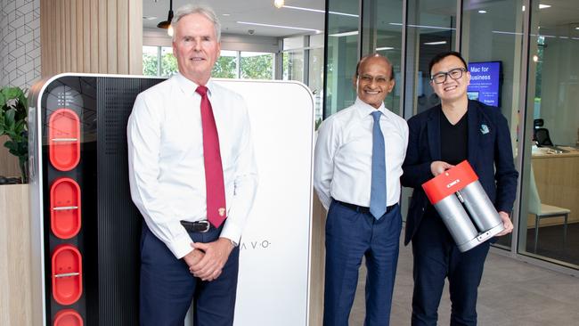 SCG deputy chairman Bob Sharpless, chairman Maha Sinnathamby and LAVO CEO Alan Yu.