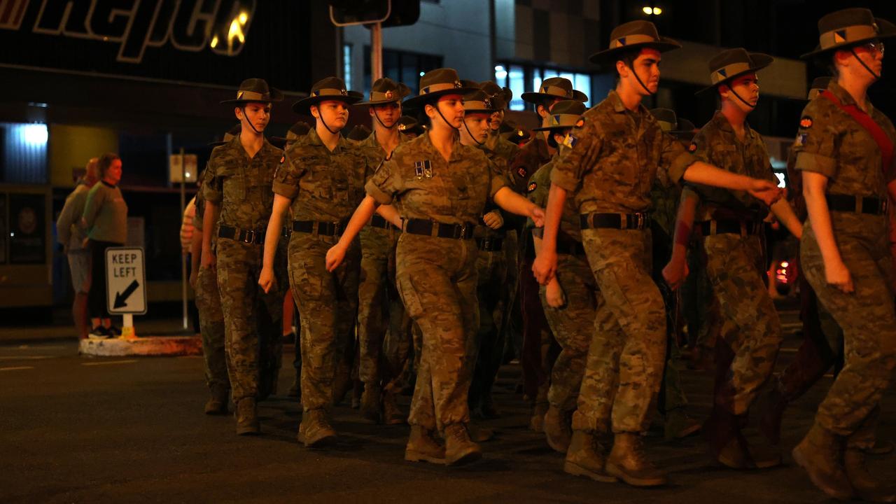 Hundreds of people joined veterans old and young at the Mackay Dawn Service march, Mackay Anzac Day 2025. Pictures: Mackay Regional Council.