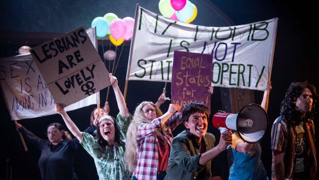 A scene from Camp, about the history of gay and lesbian activism, at the Seymour Centre in Sydney. Picture: Alex Vaughn