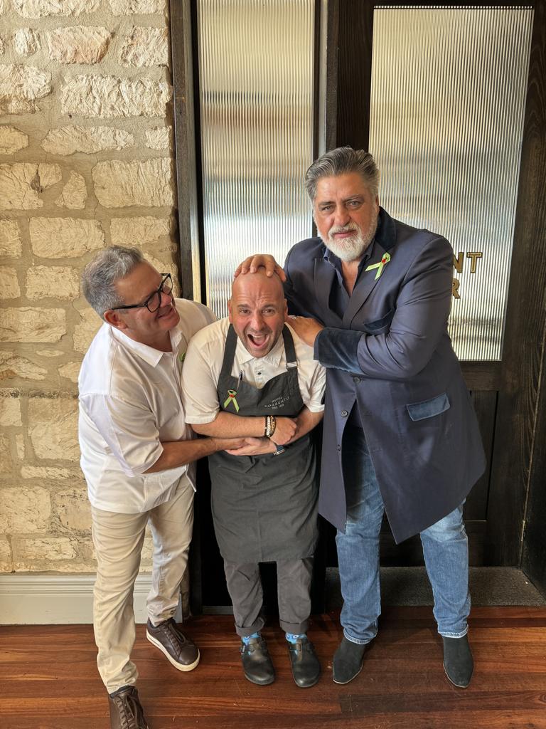 Gary Mehigan, George Calombaris and Matt Preston at Hotel Sorrento.