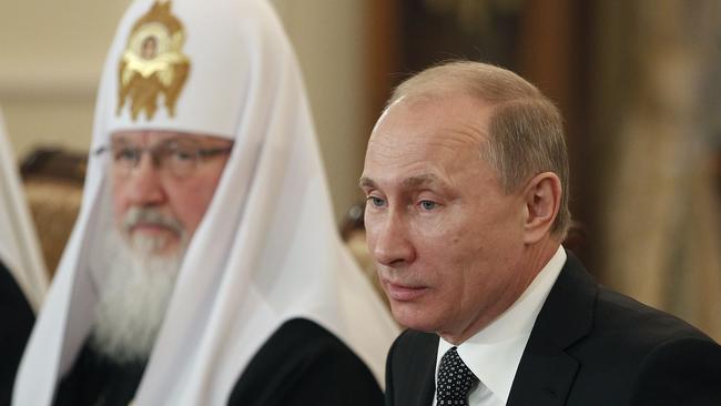 Russian President Vladimir Putin with Russian Orthodox Church Head Patriarch Kirill in 2012.