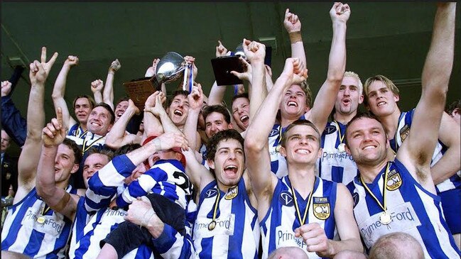 Corowa-Rutherglen’s first Ovens and Murray league premiership in 2000 premiership as a merged club.