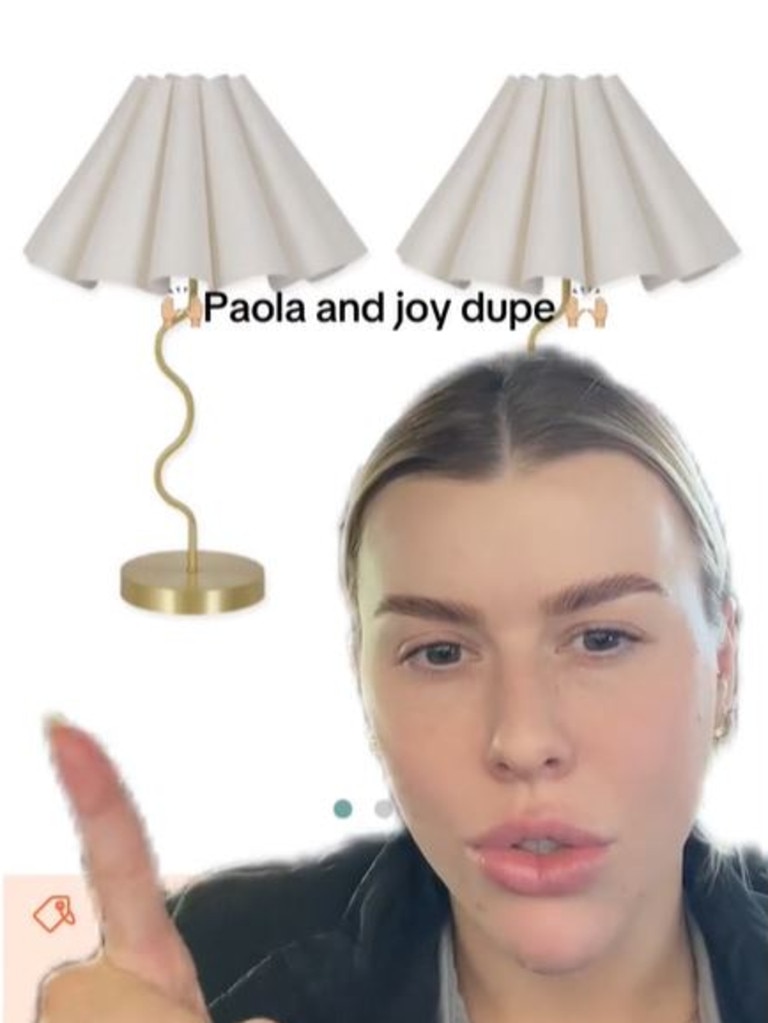 Bunnings also has a ‘dupe’ of the cult lamp. Picture: TikTok/@brittanyangell_