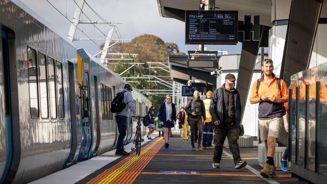 Commuters at the new Lilydale station. Picture: Level Crossing Removal Project