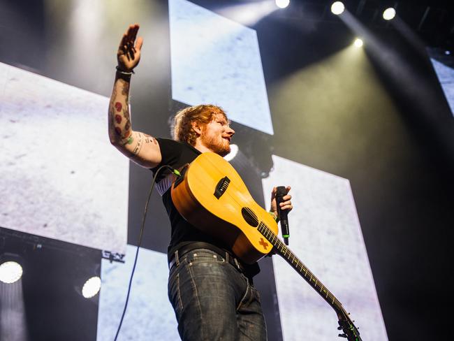 Just a guitar, a loop pedal and a voice ... Ed Sheeran wowed to a sellout crowd at Rod Laver Arena, Melbourne, last month.