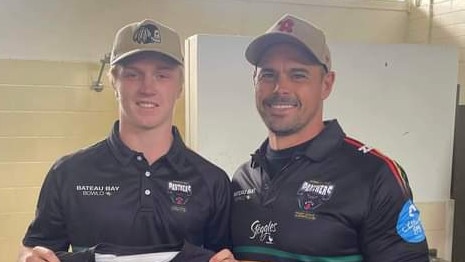 Jet Hassett, pictured with coach Michael Sullivan, is one of the Panthers’ brightest talents. Photo: supplied.