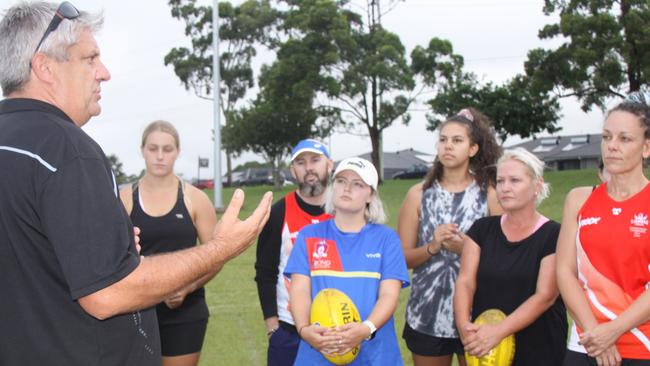 Former Wagga women's league Aussie rules coach Ken McPherson, 53, said he's very excited about the level of talent and commitment of the on the Lismore Swans women's squad. Photo: Alison Paterson.