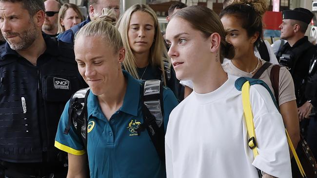 NCA. PARIS FRANCE. 2024 OLYMPIC GAMES. August 1 2024 - Matildas arrive a Gare de Lyon station from Marseille.        . Pic: Michael Klein