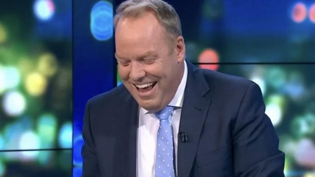 Peter Helliar couldn't help himself. Picture: Channel 10