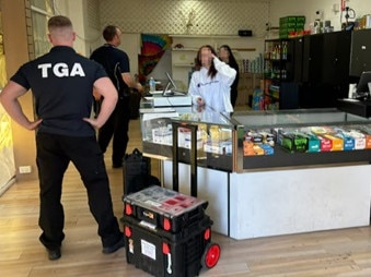 The raid, carried out by Therapeutic Goods Administration officers on August 1, 2024 as part of a wider operation across three Bundaberg retailers on the day, resulted in the seizure of 350 illegal vapes and a $18,780 fine to the retailer, the TGA said in a statement Monday.