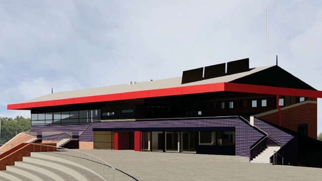 Change rooms and the social rooms will be rebuilt in the stand. Picture: Moreland Council