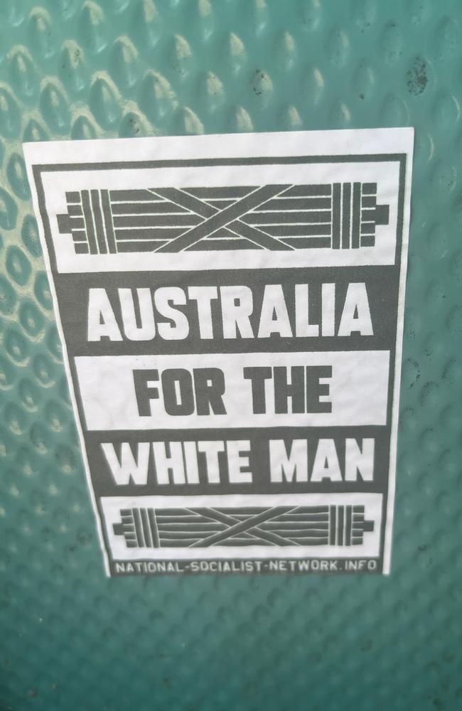 A poster claiming to be from the neo-Nazi group, the National Socialist Network, appeared at Dripstone Rd bus stop on Friday February 21.