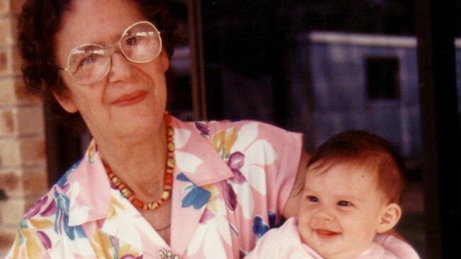 Neroli Meadows as a baby with her grandmother, Kathleen. Picture: Instagram