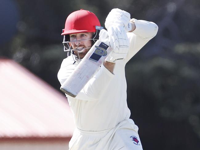 Cricket.  CTPL. Aiden Bariol North Hobart.  North Hobart V Lindisfarne.  Picture: Nikki Davis-Jones